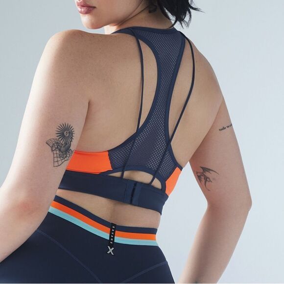 Savage x Fenty Racer X Medium-Impact Sport Bra 1X blue/ Orange NWT IN PACKAGING - Picture 3 of 7